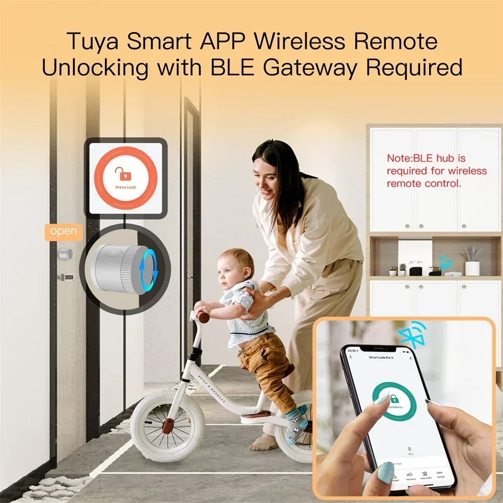 MOES Bluetooth kunci pintu Bank kelas AES128 Bit enkripsi TLS Sensor BLE unlock aplikasi pintar Tuya kontrol suara Alexa Google EU