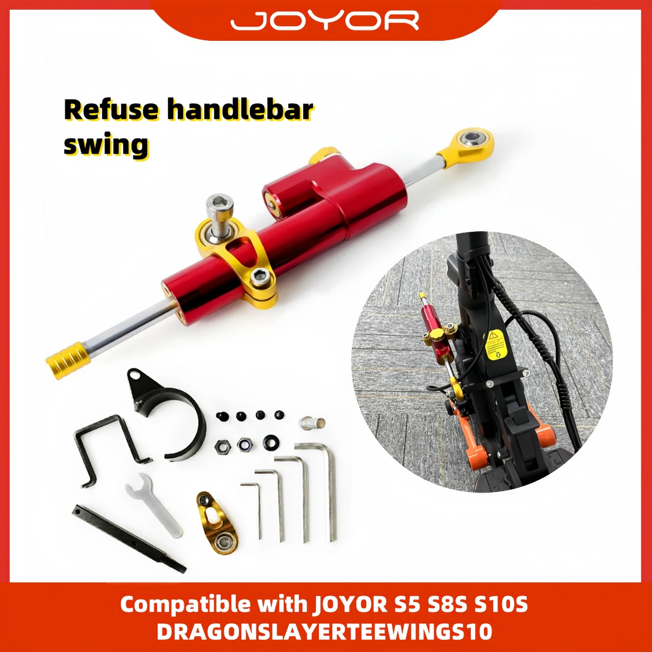 

Рулевой демпфер для скутера JOYOR JOYOR S5 S8S S10S DRAGON SLAYER TEEWING S10 Refuse Death Wobble руль качели