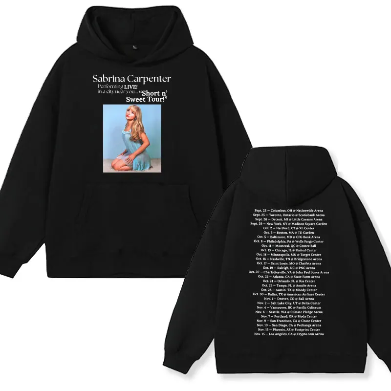 

Sabrina Carpenter Short N' Sweet Tour 2024 Album Hoodie Male Vintage Oversized Streetwear Sweatshirts Fall Fleece Pullover Men's