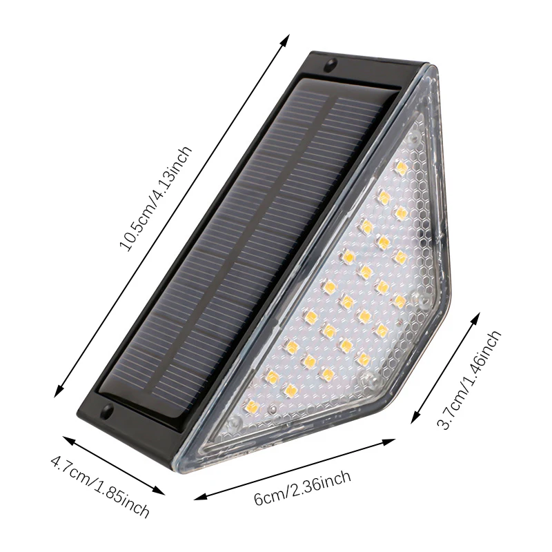 8 قطع LED أضواء الخطوة الشمسية، أضواء الدرج الخارجية المقاومة للماء، أضواء سطح الطاقة الشمسية إضاءة المناظر الطبيعية الشمسية في الهواء الطلق للفناء #6