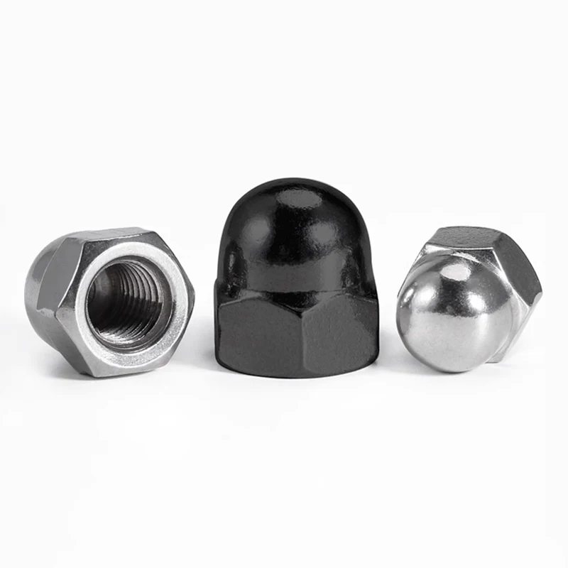 M3 M4 M5 M6 M8 M10 M12 M14 M16 M18 M20 M22 M24 Baja Tahan Karat Acorn Hex Cap Nuts Penutup Dekoratif Dome Hex Cap Nut 1-50 Buah