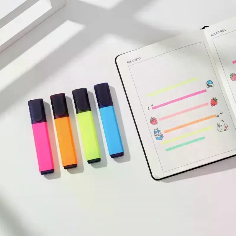 Light Drawing Key Marker Pens 4 6 8 Colors Creative Highlight Set Smooth Writing for Note Taking Office Study