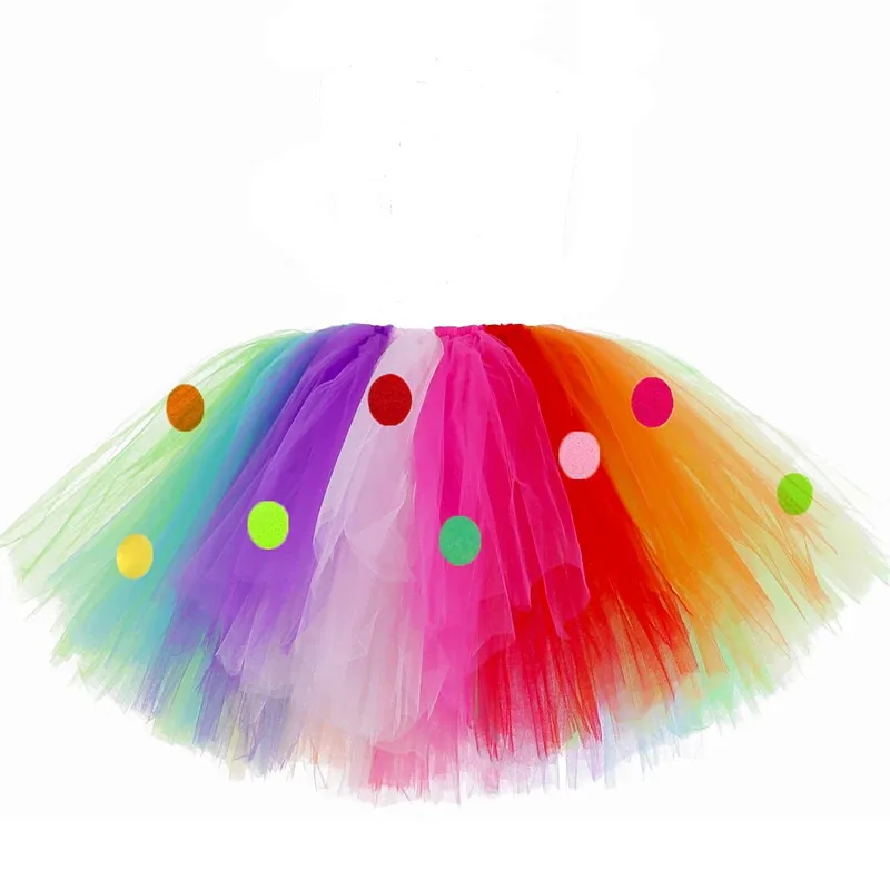 AD1 Regenbogen-Süßigkeits-Tutu-Rock für Babys, farbige Lollipop-Anziehkostüme für Kinder, Kleinkinder, Neujahr, Outfit, Geburtstag, Pa5@rD~
