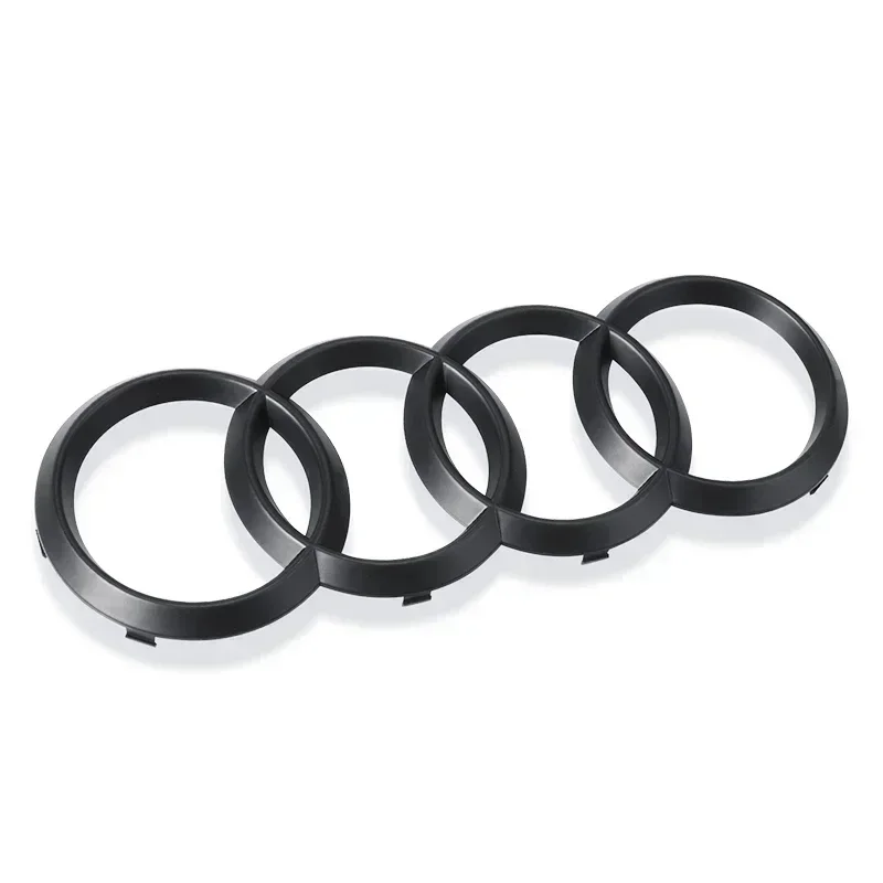 1 st 4-Ring ABS Auto Kap Motorkap Grill Kofferbak Embleem Logo Sticker Voor Audi A3 A4 A5 A6 A7 Q2 Q3 Q5 Q8 TT Zwart/Zilver