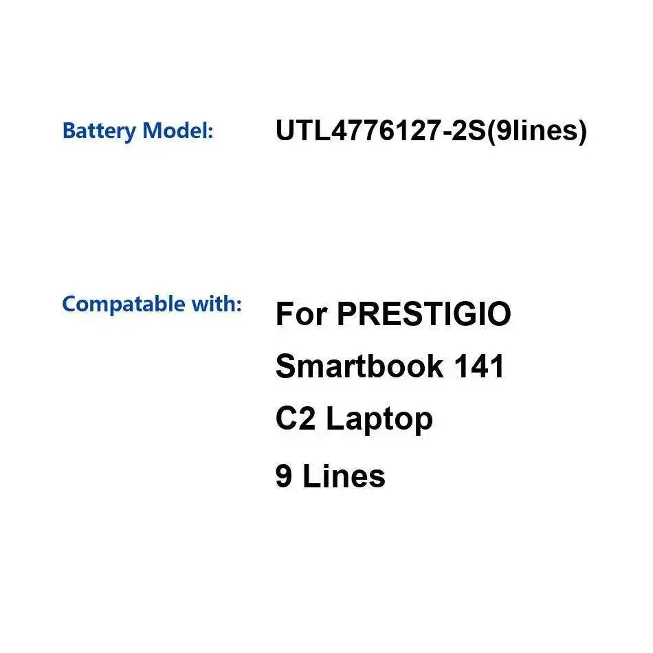 

Laptop Battery Safe For Prestigio Smartbook 141 C2 9Lines UTL4776127-2S High-Efficiency 5000Mah