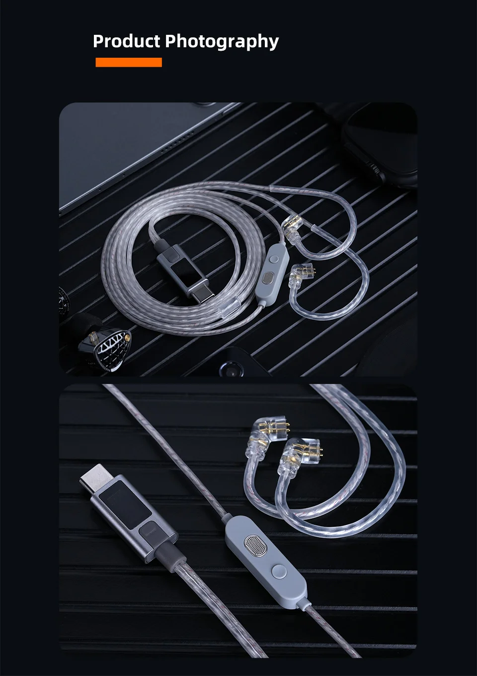  KZ M2 Dual Versilbertes Upgrade-Kabel, Hochauflösend mit Dual-Mikrofon, USB Typ-C, 3,5-mm-Stecker, optionales Upgrade-Kabel für Kopfhörer – Detail 16