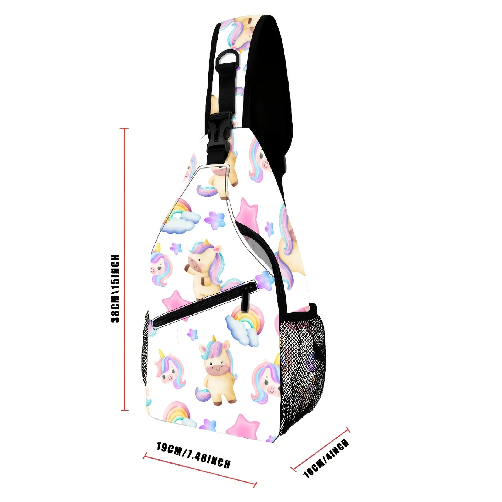 1pc of  and Stylish Design, Fully Printed with Soft and Cute Iridescent Cartoon Characters Suitable for Daily Outings