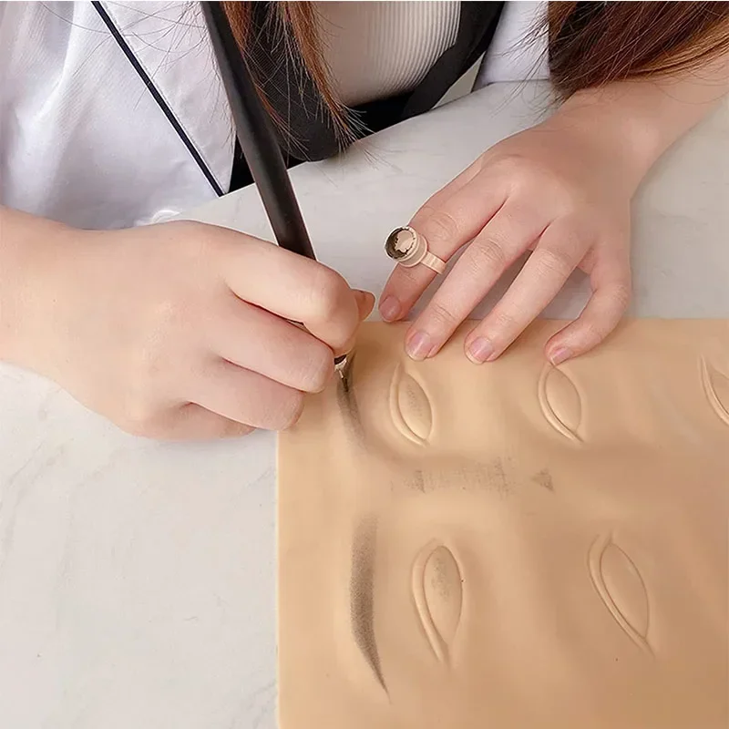 Практика татуировки, принадлежности для микроблейдинга кожи, подводки для бровей, практика латексной кожи, перманентный макияж, инструмент для обучения татуировке бровей