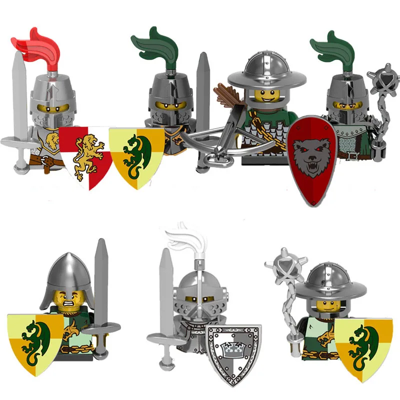 Military Building Blocks Medieval Time Roman Action Anime Soider Figures Toys Adults Children Gifts Sword Shield Helmet Equipmen