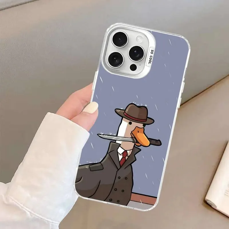 Cartoon Duck Goose Game Phone Case For IPhone 17 16 15 14 13 12 11 Pro Max Matte Shockproof Back Anti Fall Matte Cover