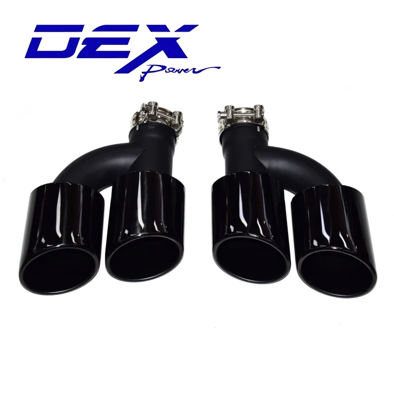 For Audi A4 A5 A6 A7 Exhaust Tip Upgrade Four Outlet Stainless Steel  Tailpipe Muffler S4 S5 S6 S7 Styling Decorative Car Rear