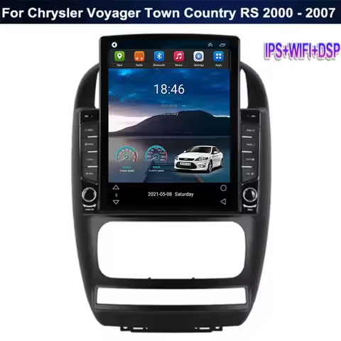 For Tesla Style Android 14 Car Radio For Chrysler PACIFICA Town Country RS Dodge Caravan Multimedia Video Player GPS Stereo RDS