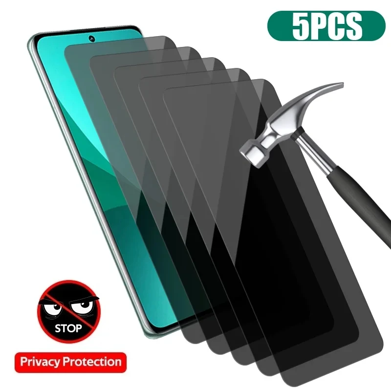 5Pcs Privacy Tempered Glass Screen Protector For Samsung Galaxy A04E A04 A04s A33 A03S A03 A32 A73 A53 S21 FE Core 5G