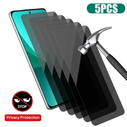 5Pcs Privacy Tempered Glass For OPPO A5S A31 A7N R17 AX7 F9 Pro Find X2 Lite Anit-Spy Screen Protector Reno ACE Z