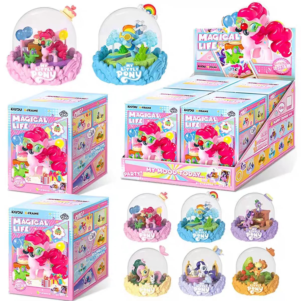 

My Little Pony Mini Scene Desktop Ornament Handmade Surprise Collection Toy Trendy Blind Box Christmas Gifts