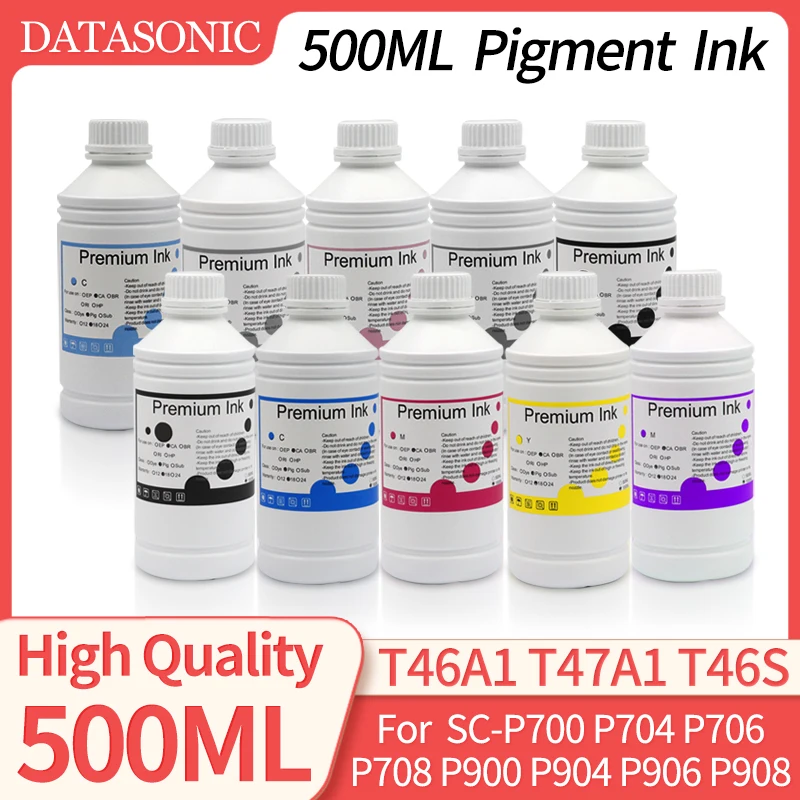 500ML T47A1 T46A1 T46S Pigment Ink For Epson SureColor SC-P700 P704 P706 P708 P900 P904 P906 P908 Printer (10 colors available)