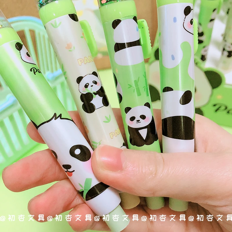 Kawaii Quicksand Push-pull Design Panda Portable Rubber Eraser Cute Erasers for Kids School Office Supplies Gift Stationery