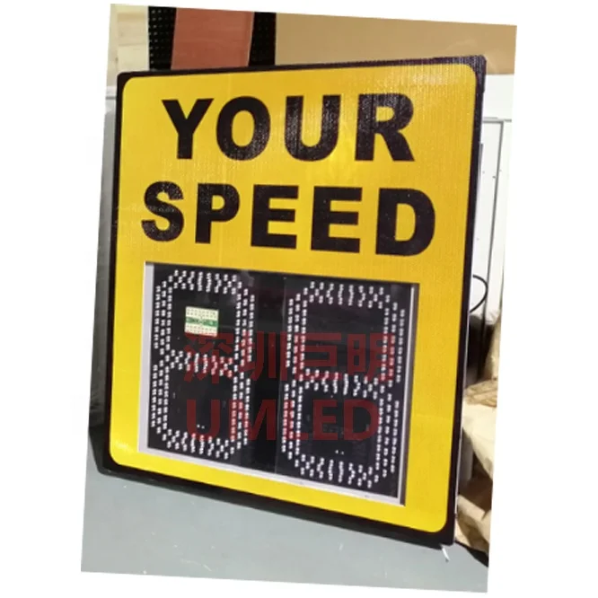 Factory Direct Traffic Led Solar Advertising Digits Display Radar Speed Limit Sign Solar Limit Sign Board