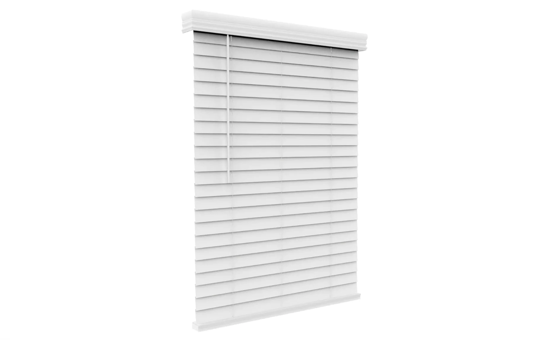 ARLO BLINDS Faux Wood Blinds with Crown Valance - 46.5