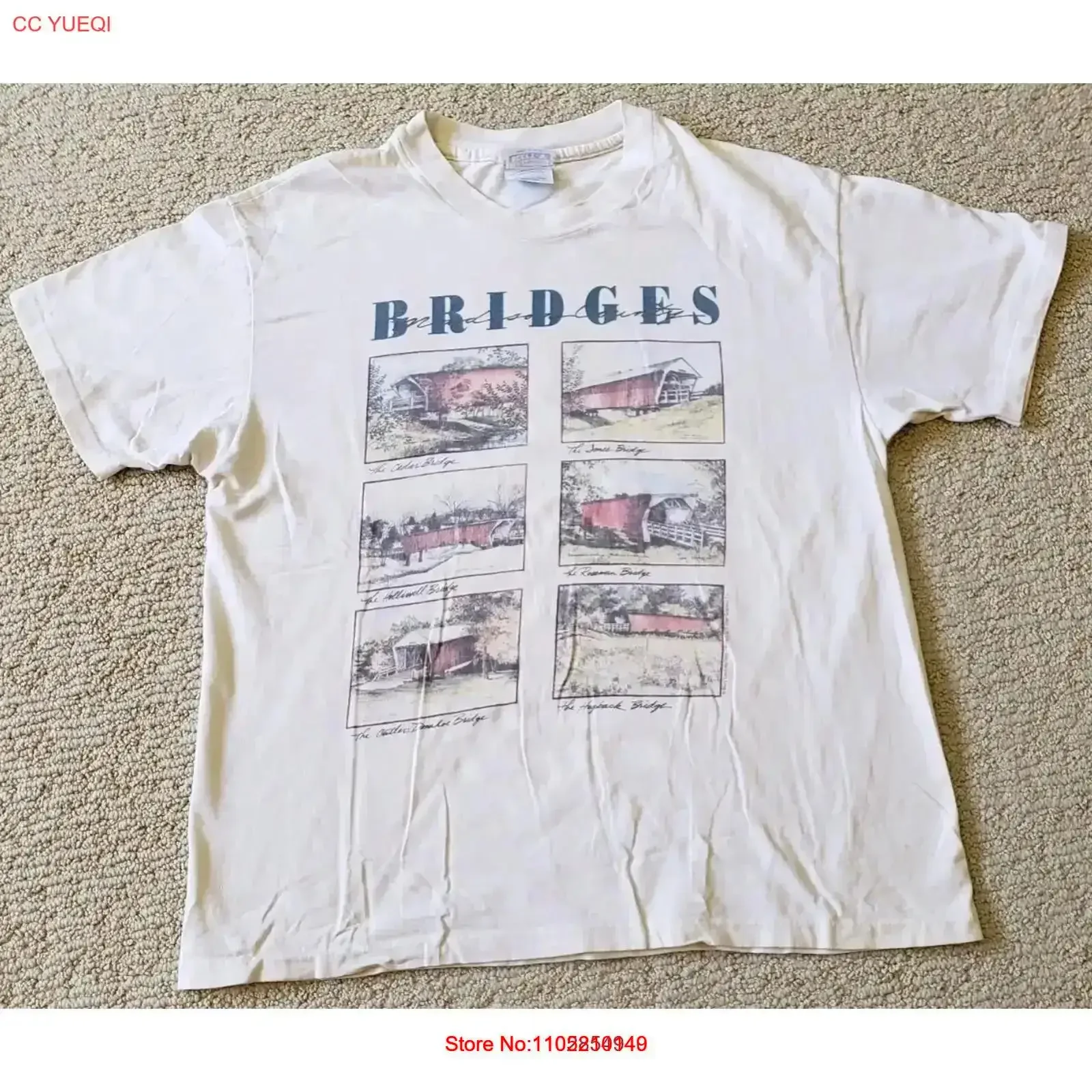 Vtg Madison County Bridges Mary Courtney 1993 T Shirt L vintage Washed Stylish Stretched Breathable Casual streetwear vintage