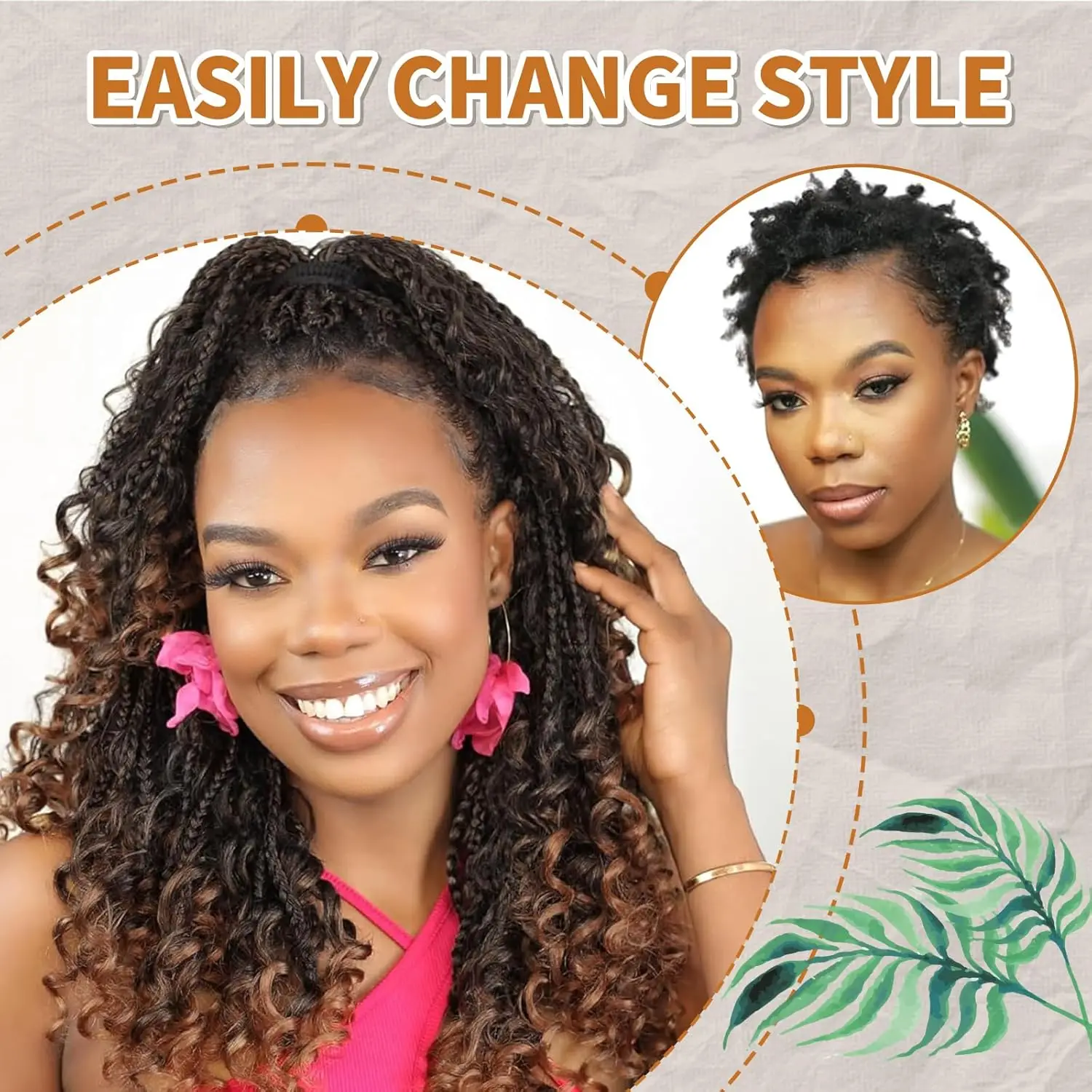 10 Zoll Goddess Box Braids Häkelhaar 1 Packung/Lot synthetische Boho Crochet Box Braids mit Lockenenden Box Braids Haarverlängerungen – Detail 5