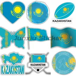 Kazakhstan Flag Bumper Window Decals Vinyl Sticker Bicycle Accessories Wall Stickers Rooms Truck Stickers Motorcycle Decals