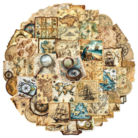 10/30/50pcs Vintage World Maps Travel Stickers Funny Creative Graffiti Decals Skateboard Notebook Phone Decoration Sticker Toys