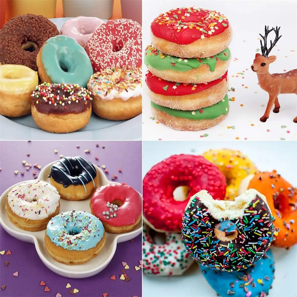 New Silicone Donut Mold Non-Stick Food Grade Silicone Baking Pan Round Mold High Temperature Resistant Cake Mold Dessert DIY