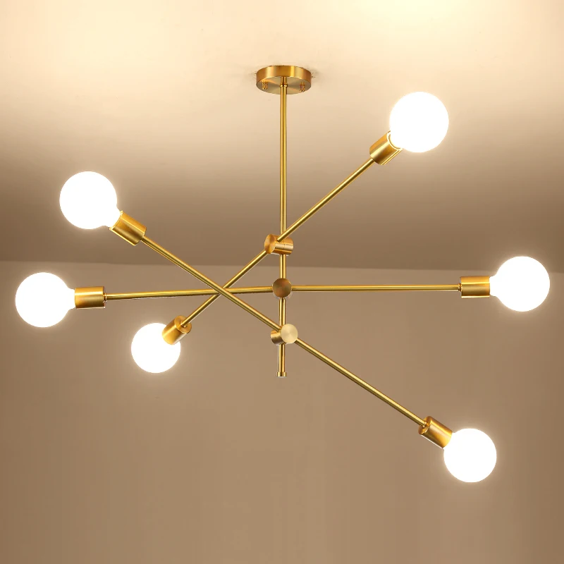

Modern Minimalist Creative Iron Led Chandelier Living Room Dining Room Ceiling Lighting Home Decor Pendant Lamp Indoor Lighting
