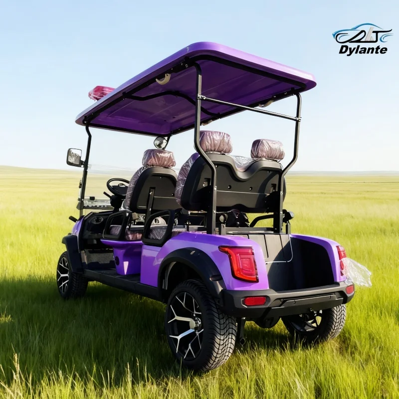 2026 New 72V Scooter 4-Seater Sightseeing Car Hunting Vehicle Electric Golf Cart 14-Inch Off-Road Tires Aluminum Alloy Wheels