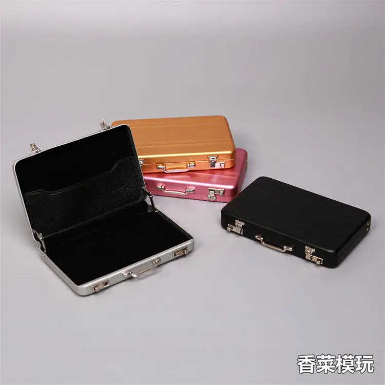 1/6 black Metal portable suitcase delicate box can be opened FOR 12\