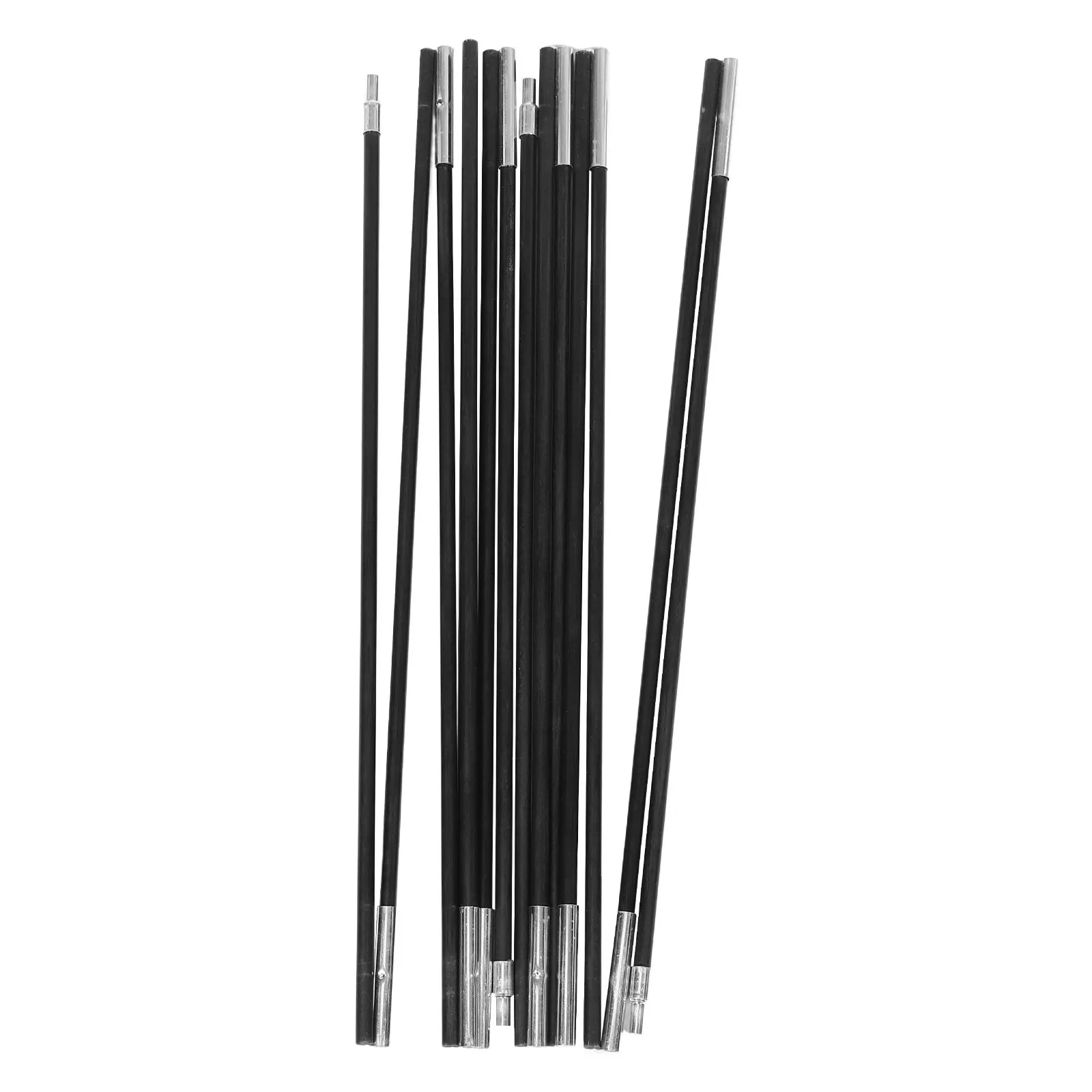 

2Pcs Collapsible Outdoor Tent Poles Fiberglass Camping Support Rods Tent Frame Replacement for Hiking Gear 3.4m