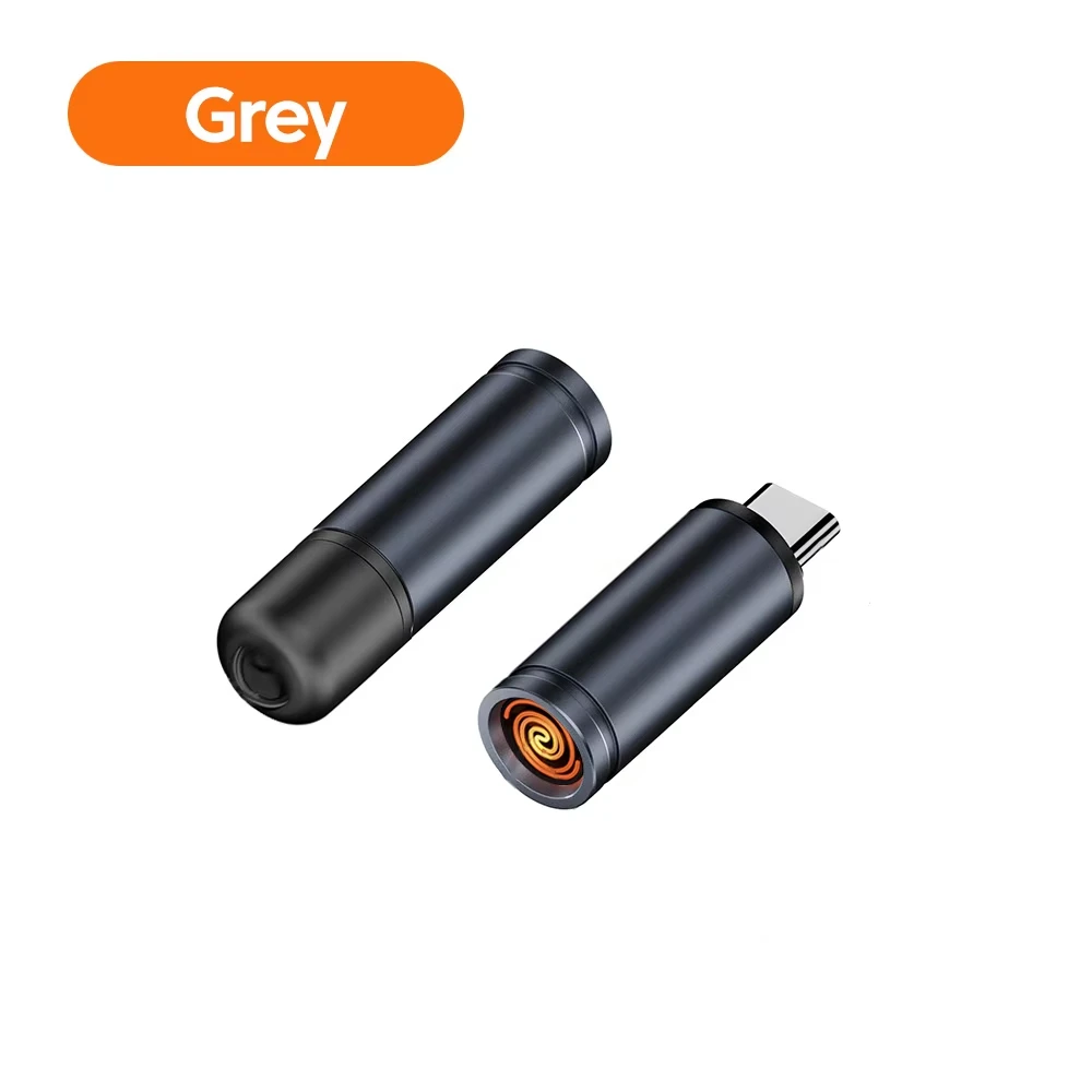 Mini Type-C Mobile Phone Cigarette Lighter Air Blowing Cigarette Lighter Outdoor Portable Windproof Safety Lighter USB C