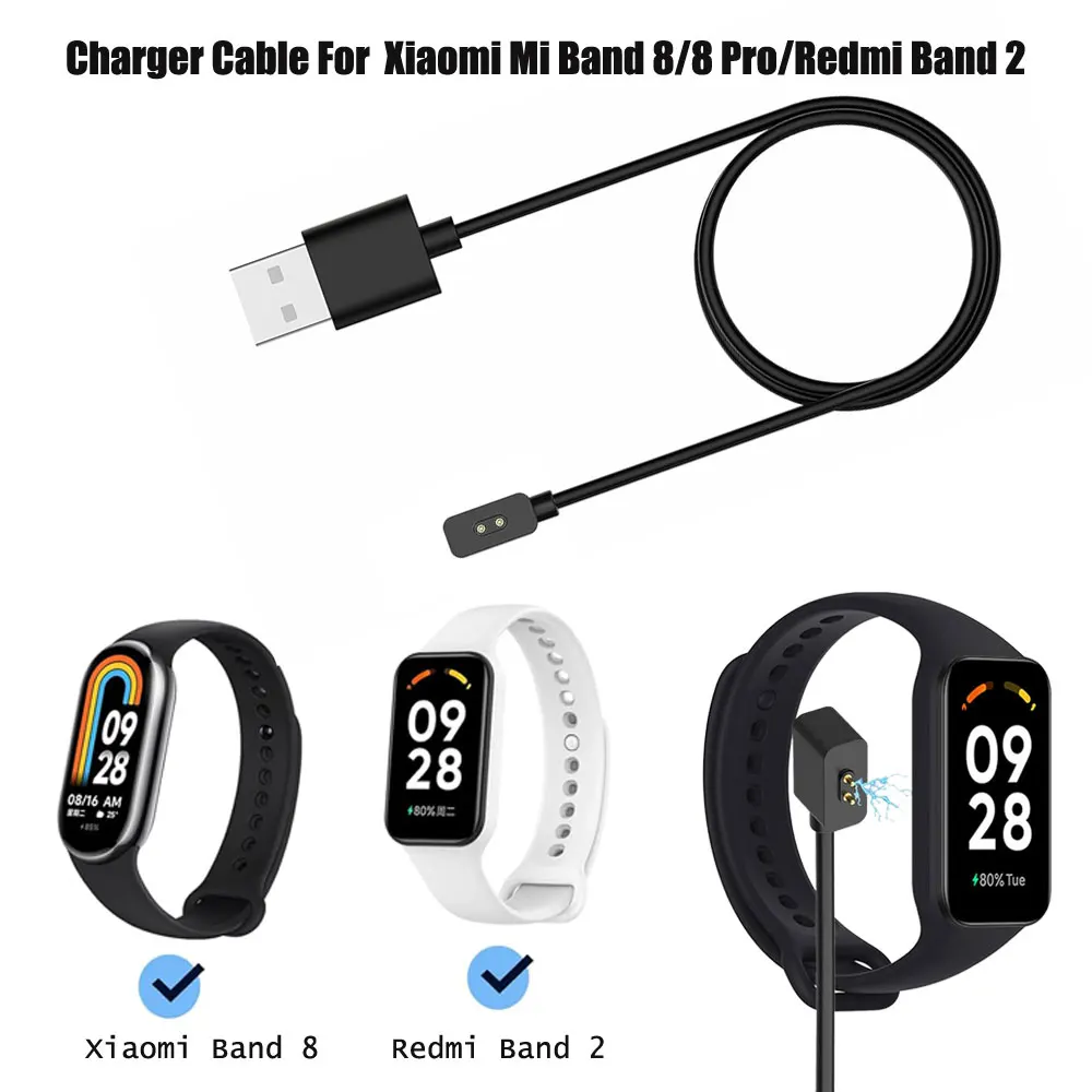 1 Stück magnetisches USB-Ladekabel für Xiaomi Band 8 Smartwatch Ladegerät Cradle Redmi Band 2 Schnell ladekabel Zubehör