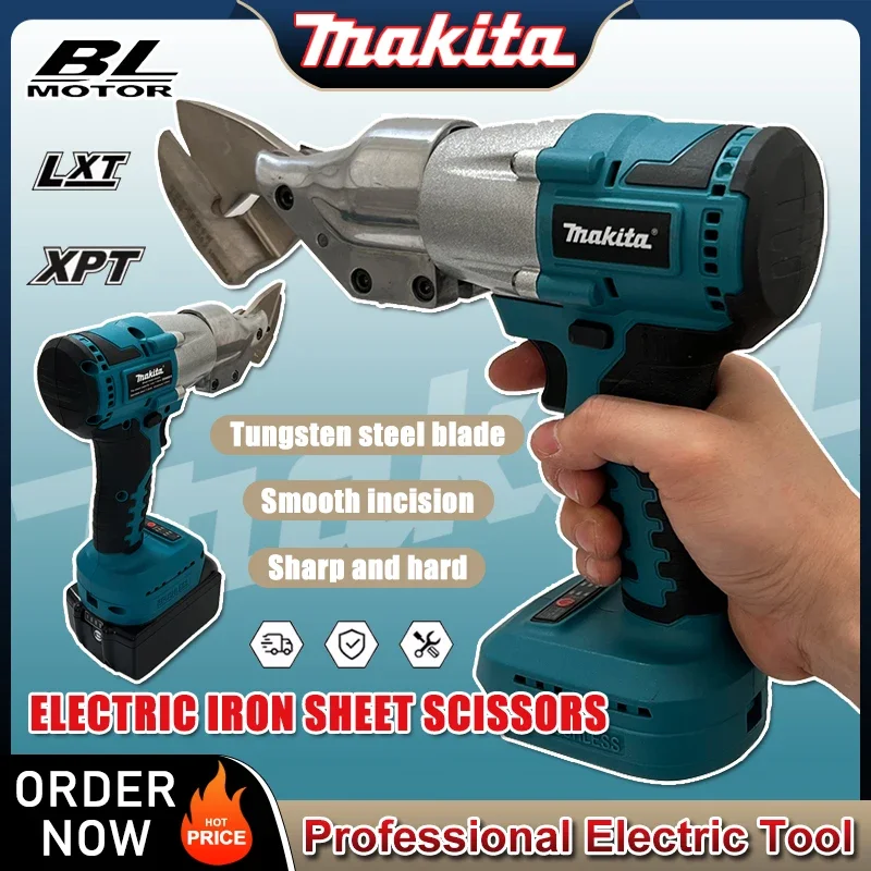Makita Brushless Electric Scissors Rechargeable Cordless Iron Sheet Scissors Cutting Tools Metal Sheet Shear Fit 20V Battery