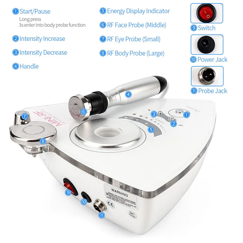 3in1 RF Body Face Eyes Beauty Machine Skin Rejuvenation Fat Loss Slimming Face Lifting Tightening Wrinkle Removal Anti Aging