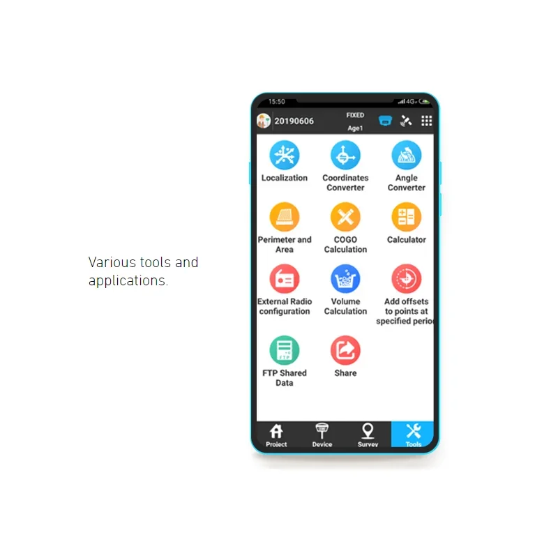 Perangkat Lunak Survei Pengumpulan Data yang Kuat, Aplikasi RTK SurPad Asli yang Diperbarui