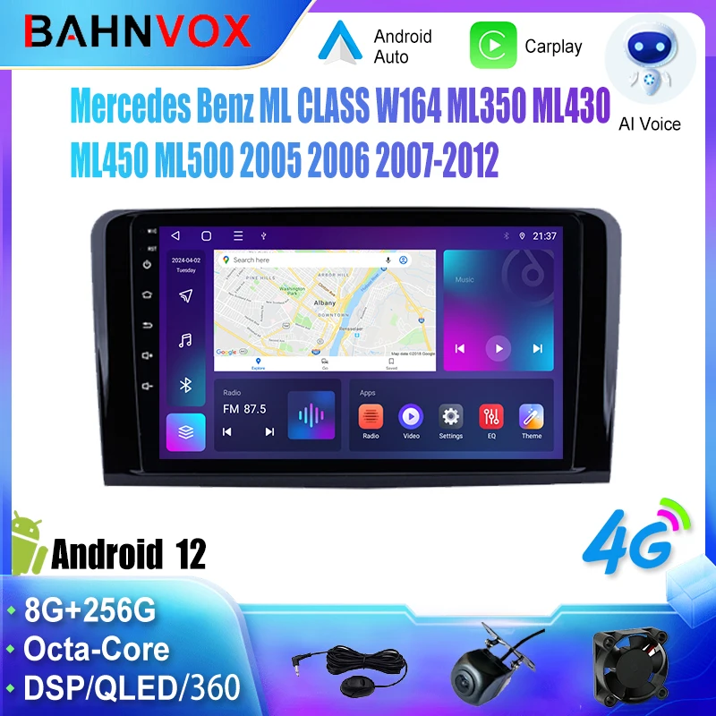 AndroidCar Radio GPS Navigation Multimedia Video Player for Mercedes Benz ML CLASS W164 ML350 ML430 ML4 Stereo Tape Recorder 4G