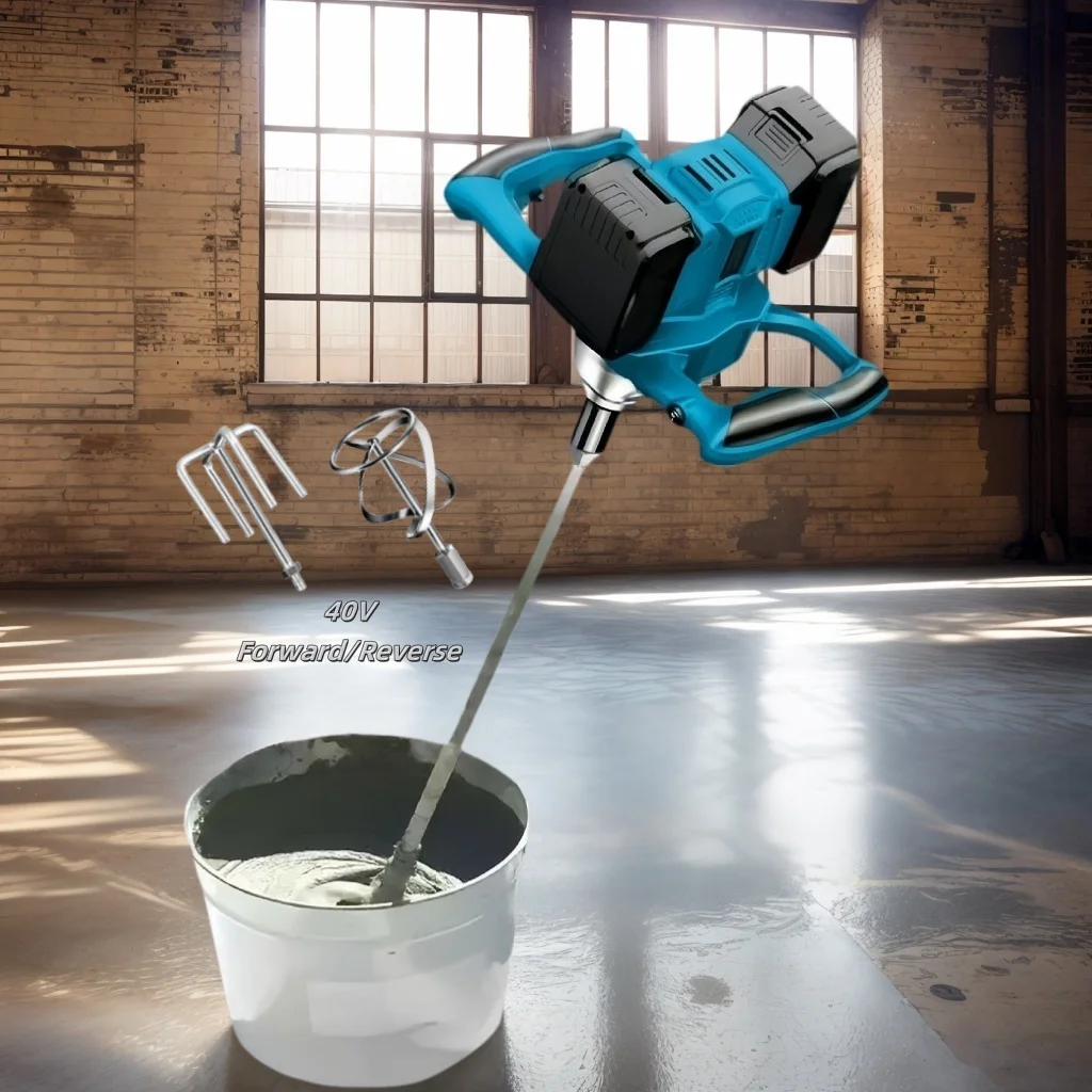 

For Makita 18V battery FWD/REV Portable Handheld Electric Mortar Mixer, 6-Speed Heavy Duty for Concrete, Plaster, Paint, Thinset