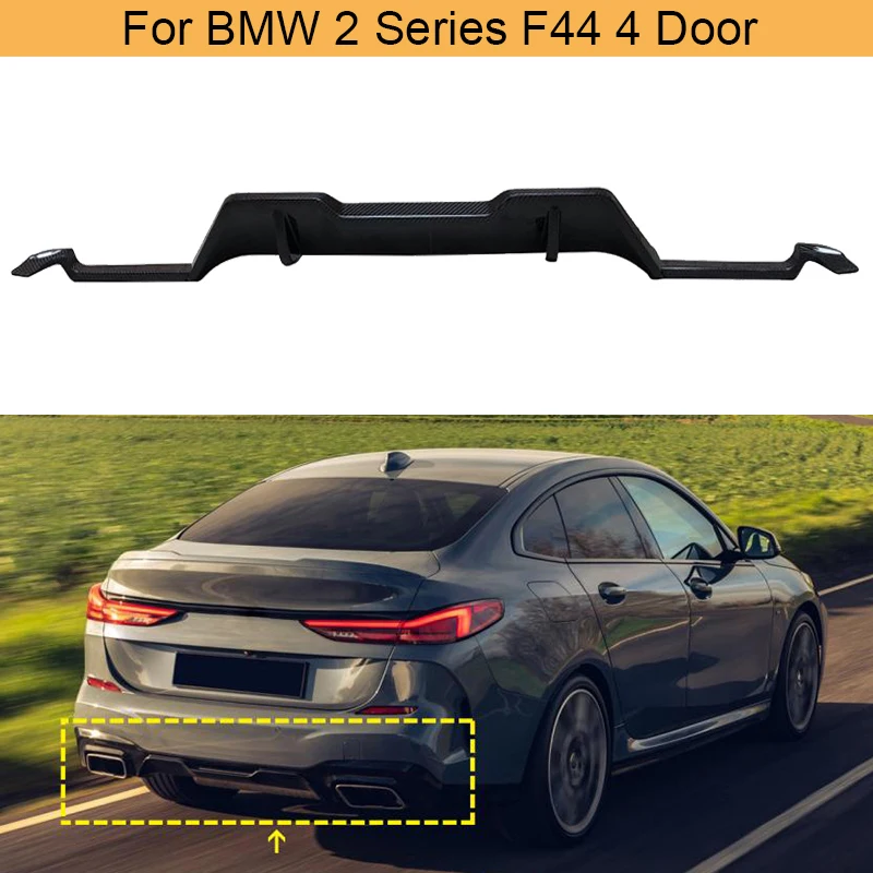 Carbon Fiber Rear Bumper Diffuser Lip For BMW 2 Series F44 4 Door M225i M235i 2021 2022 Car Rear Bumper Diffuser Lip Spoiler