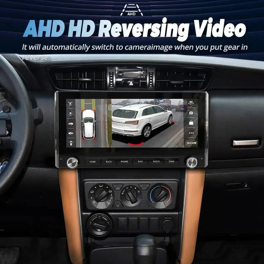 CarPlay For Toyota Fortuner 2015-2021 HILUX GPS Autoradio Multimedia Video Player12.3inch 2Din Car Radio Android 14 Screen