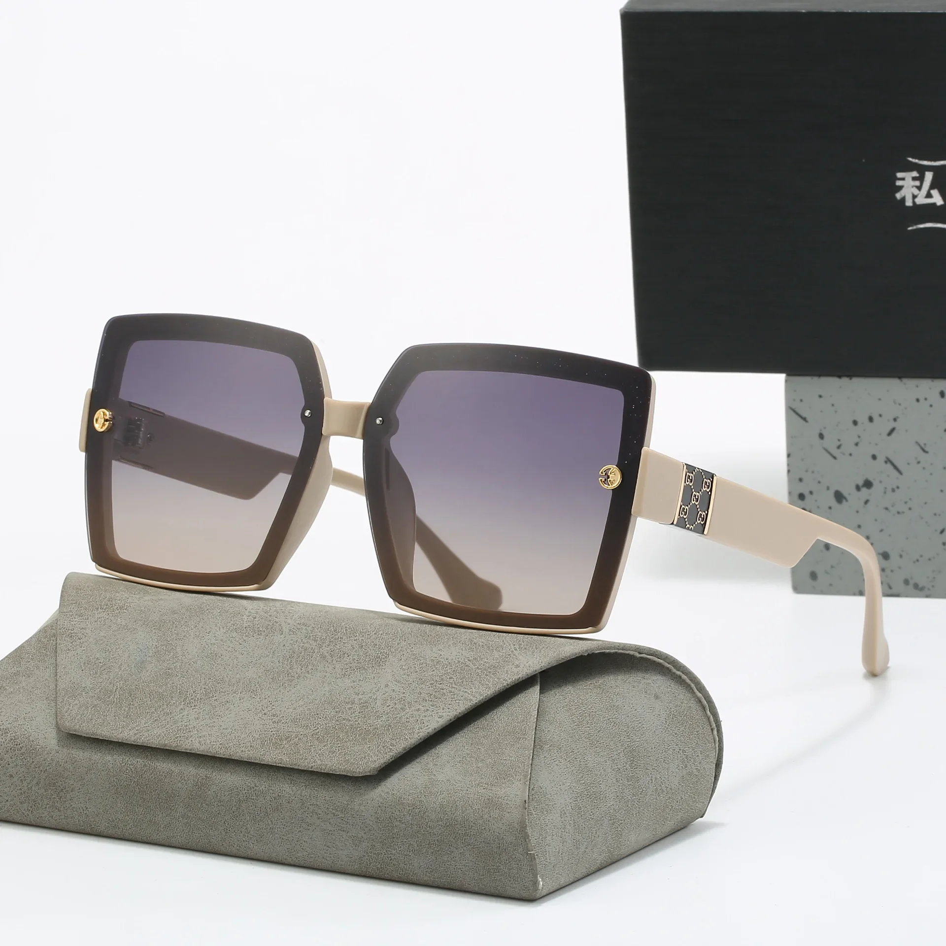 VAKA Moda Polarizzata Designer di Marca Occhiali da sole da donna Occhiali da sole quadrati oversize da donna UV400 Occhiali da sole alla moda