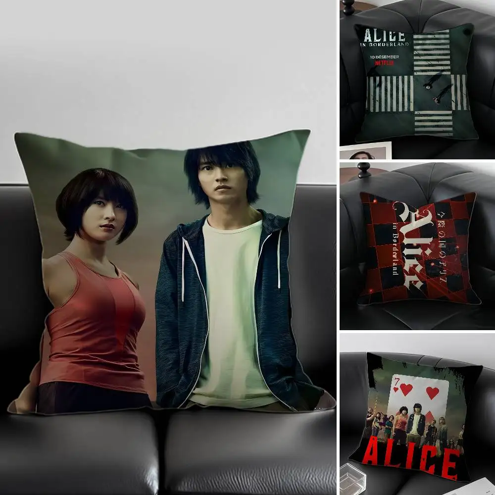 Hot Tv A-Alice In Borderland Pillow Case Skin-Friendly And Comfortable Fabric Pillowcase Lnvisible Lilky Zipper