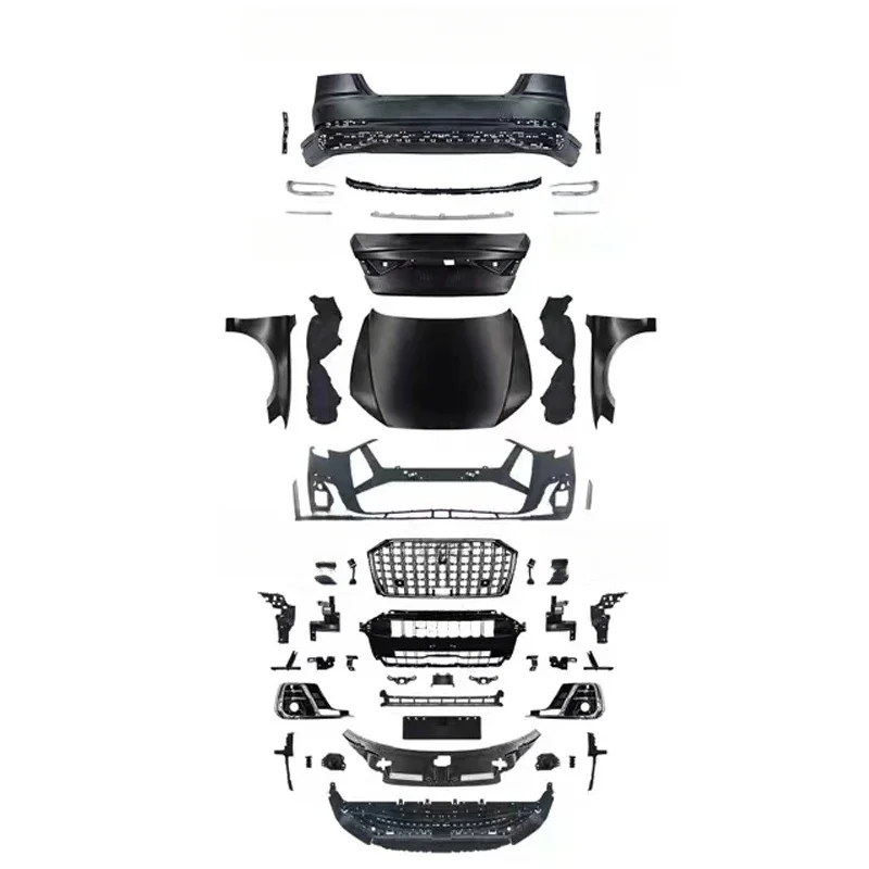 Heavy Duty Body Kit Bumper Grille Hood Facelift Sport Style Universal Fit Car Auto Exterior Guard