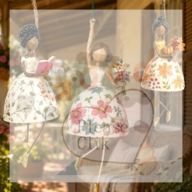 【HG】Hand Painted Ballerina Lady Figurine With Dangling Legs Whimsical Dancing Lady Hanging Ornament Vintage Women's Shaped Deco
