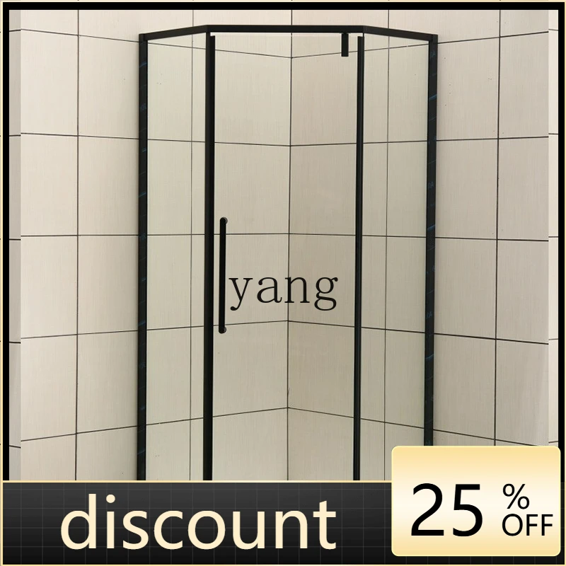 LTT tempered glass diamond type simple room partition sliding door bathroom shower room