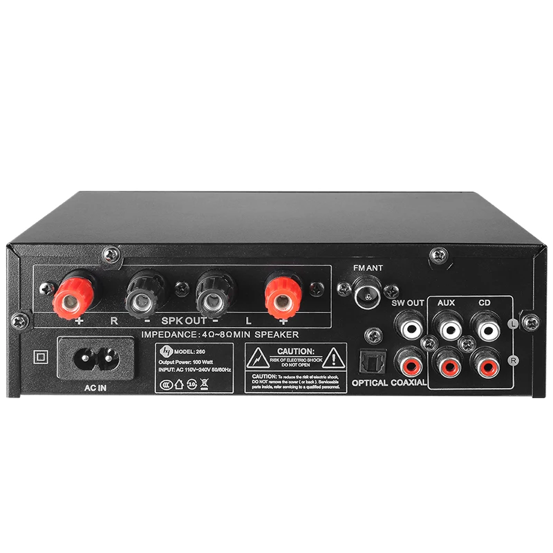 Amplifier Stereo Terintegrasi Mini Kelas D 100W Bertenaga AV-260