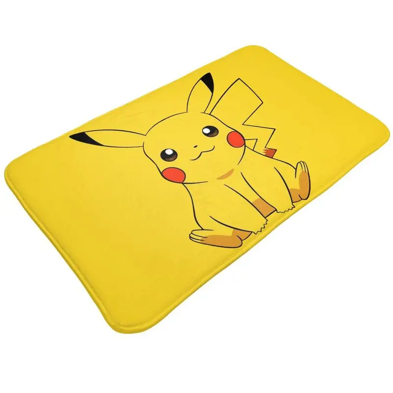 Custom Cartoon Animation Pokemon Pikachu Front Door Floor Entrance Mats Indoor Bathroom Kitchen Doormat Garden Carpet Rug