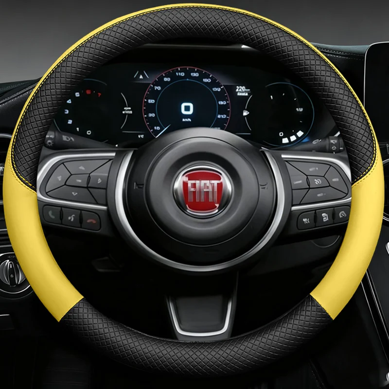 Protector para volante de coche, 38cm, para Fiat Tipo Fullback Strada Toro Doblo Freemont Bravo Stilo, accesorios para automóviles