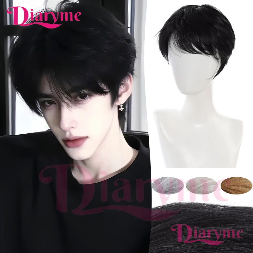 

Синтетический короткий парик из прямых волос, пушистый гладкий короткий парик из прямых волос, парик унисекс, подходящий для повседневной праздничной носки